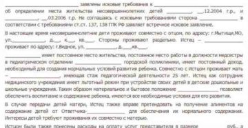 Заявление в суд об установлении места жительства ребенка, встречное Заявление в суд об установлении места жительства ребенка, встречное