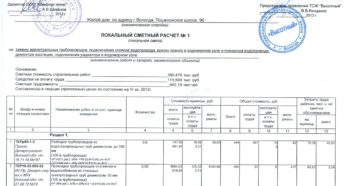 Локальная смета образец бланк Локальная смета образец бланк
