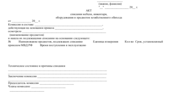 Акт списания оборудования образец бланк Акт списания оборудования образец бланк