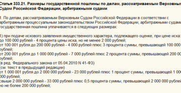 Расчет госпошлины в арбитражный суд