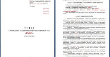 Шаблон устава ООО