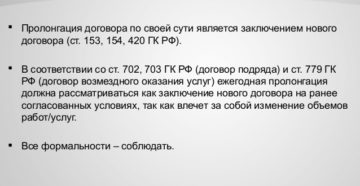 Пролонгация договора это