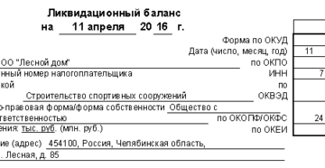 Ликвидационный баланс образец бланк Ликвидационный баланс образец бланк