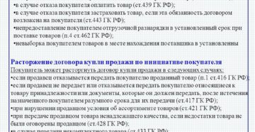 Расторжение договора купли-продажи автомобиля по инициативе продавца