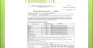 Технико технологическая карта образец бланк