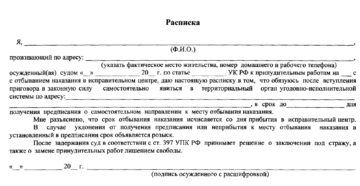 Расписка в суде Расписка в суде